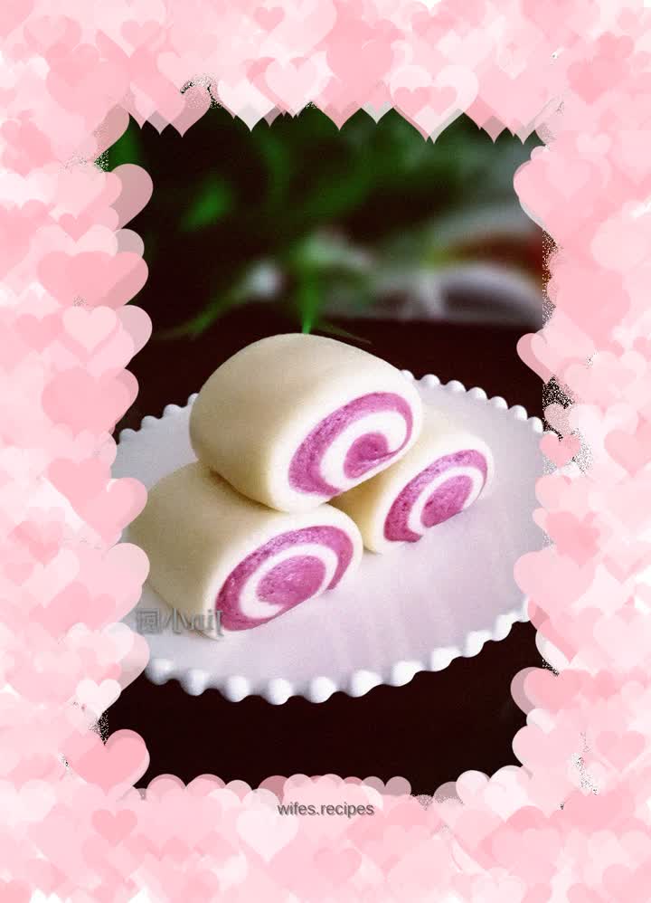 Two-color knife cut into small steamed buns!