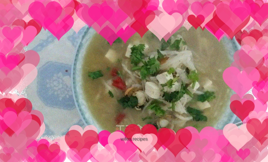 Scallop soup with shredded radish