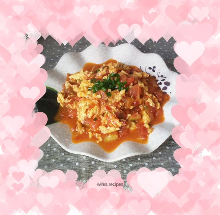 Scrambled eggs with tomatoes, it tastes better this way