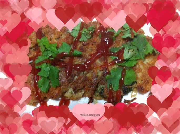 Shredded potato and egg pancakes