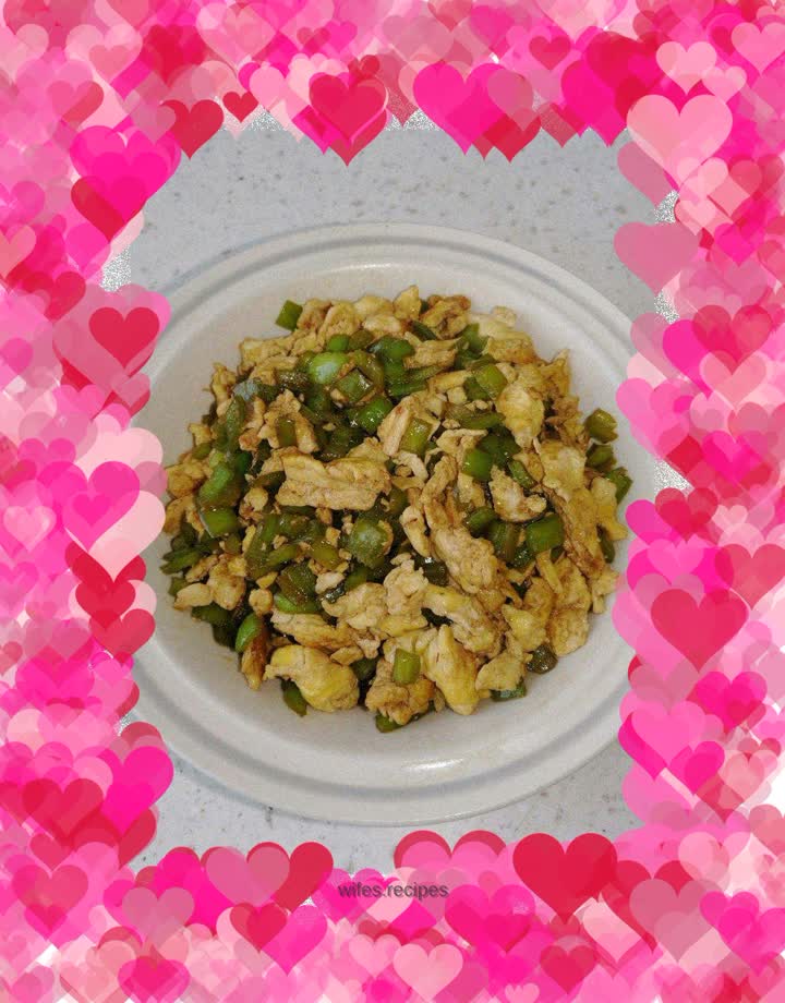 Scrambled Eggs with Threaded Peppers