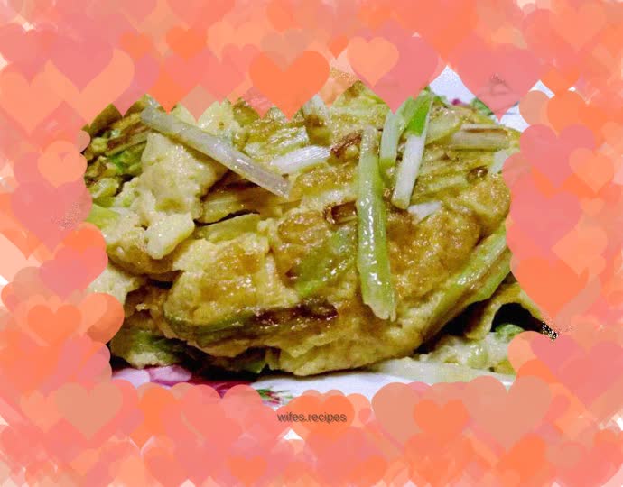 Chive yellow fried eggs