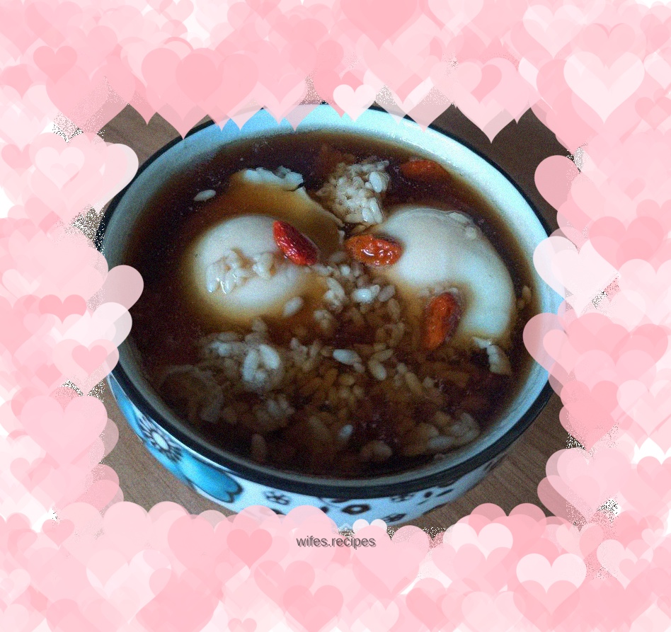 Brown sugar fermented egg soup