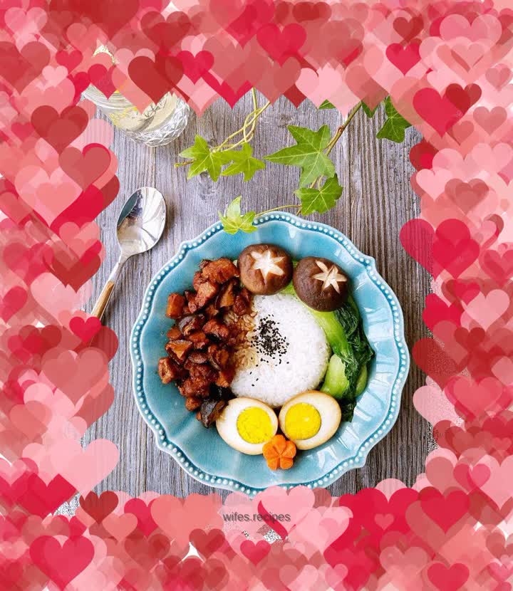 Mushroom braised pork rice