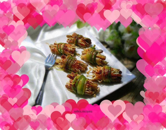 Dried Tofu and Enoki Mushrooms