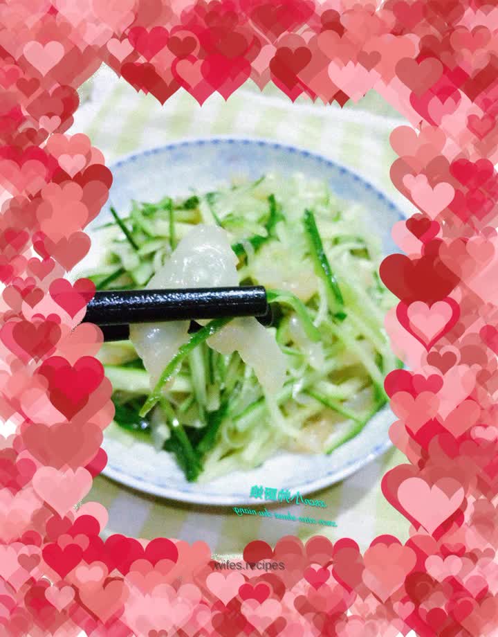 Cucumber salad with sea crab (sweet and sour)