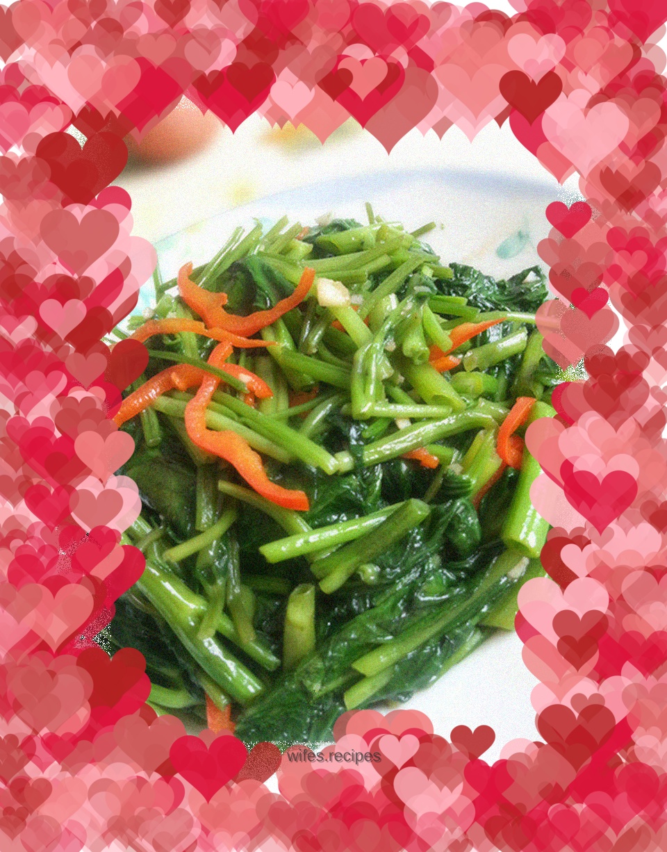 Water spinach in oyster sauce