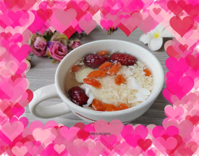 Red dates, wine and egg soup