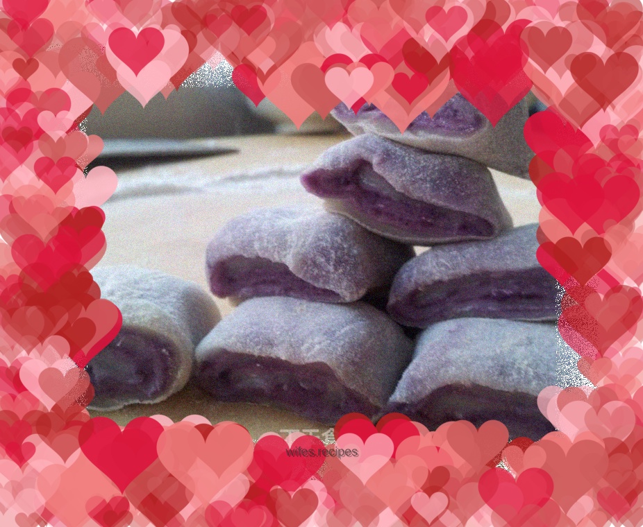 Purple sweet potato donkey rolling