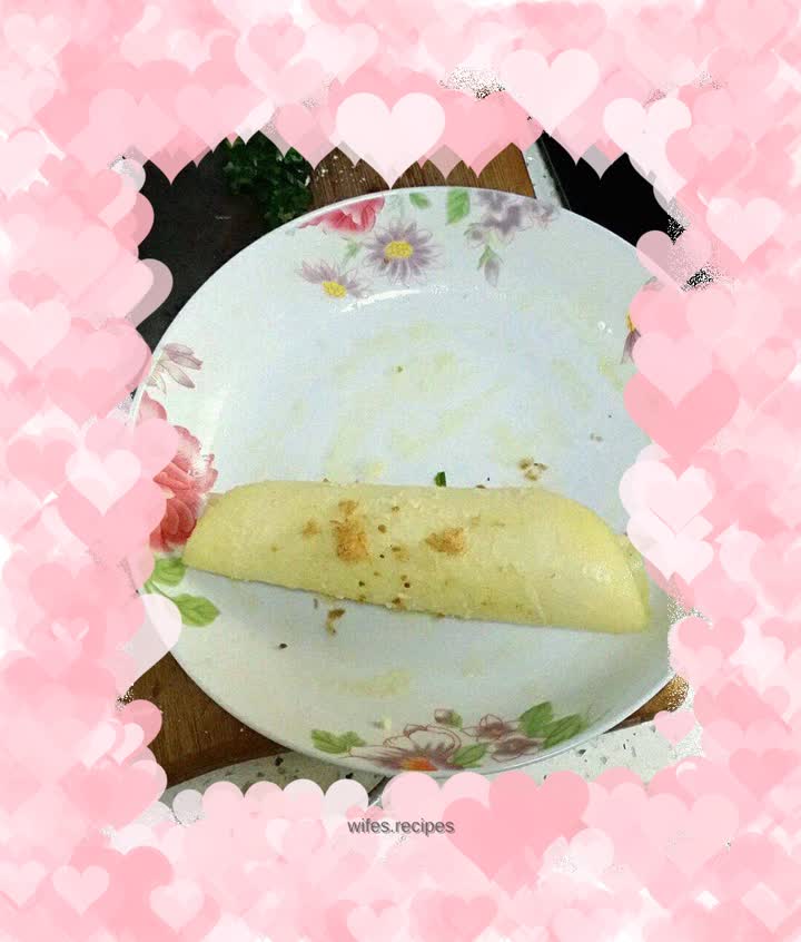 Meat floss sticky rice flour egg cake