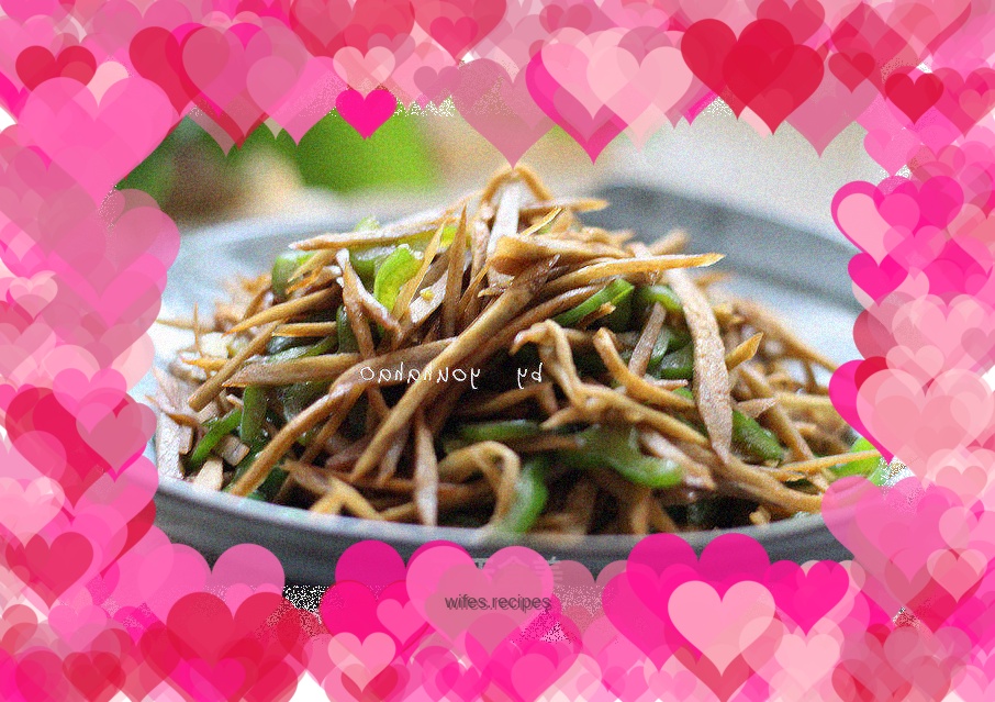 Stir-fried burdock