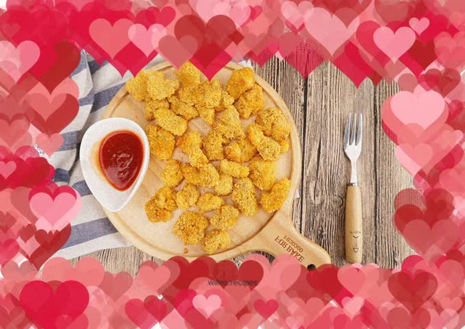 Oil-free chicken popcorn, a healthy snack