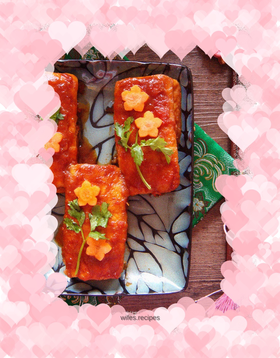 Rice cooker version of tomato sauce tofu box