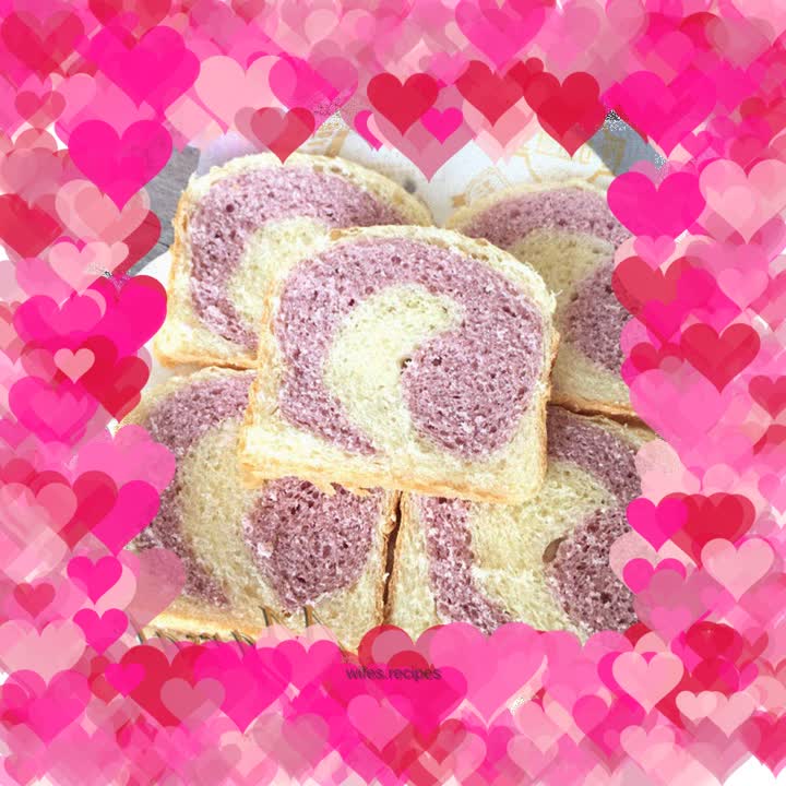 Purple sweet potato two-color toast