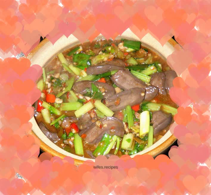 Pickled pepper chicken blood