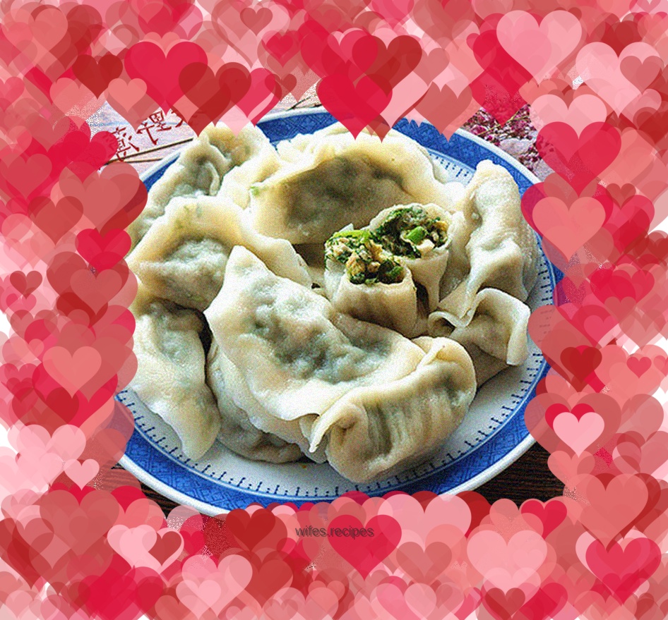 Dumplings stuffed with chives and fennel