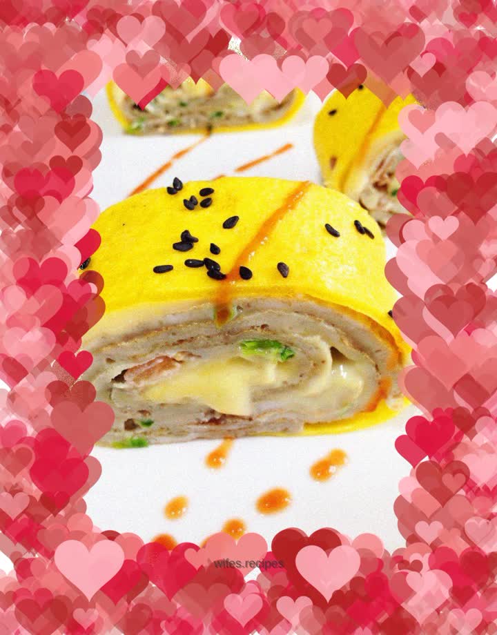 Salt and pepper cheese plum thick egg grill