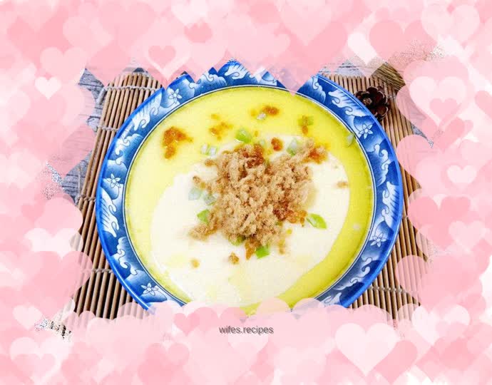 Meat floss and egg custard