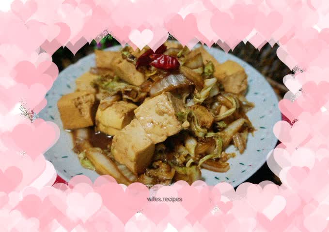 Cabbage stewed with tofu