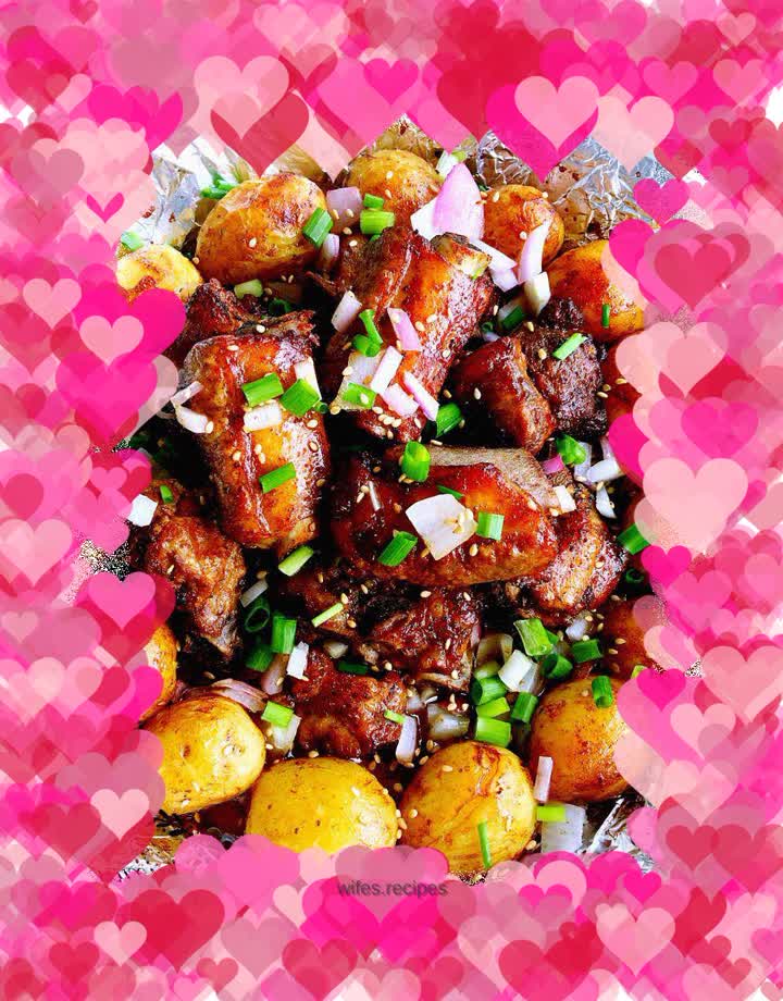 Cumin Pork Ribs and Baked Potatoes