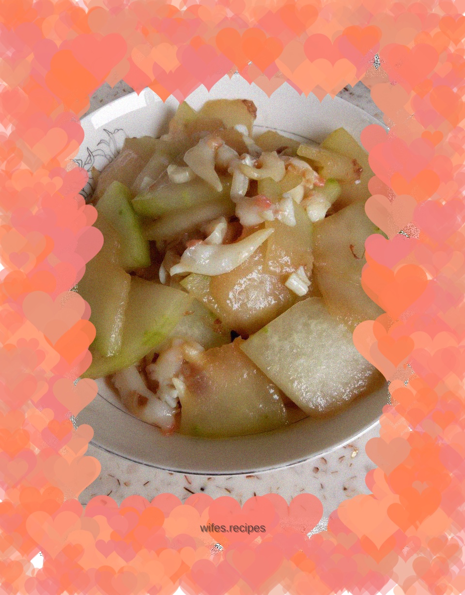 Stir-fried winter melon with clams