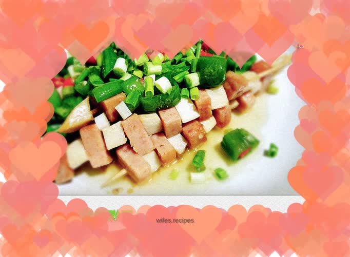 Stir-fried skewers with double peppers