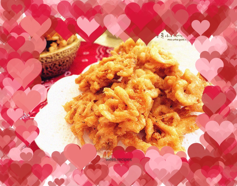 Dry fried crispy shrimp