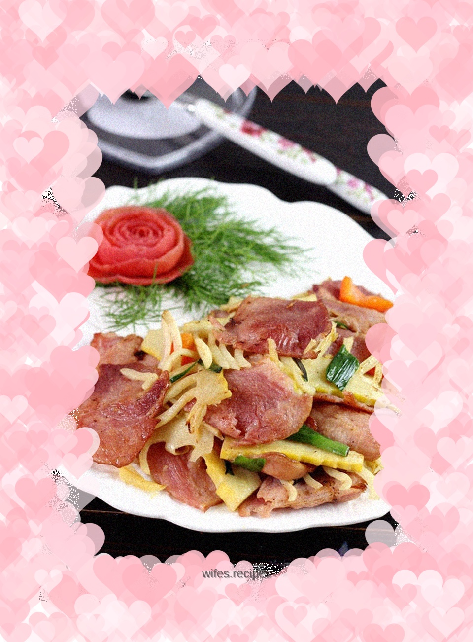 Fried Bacon with Spring Bamboo Shoots