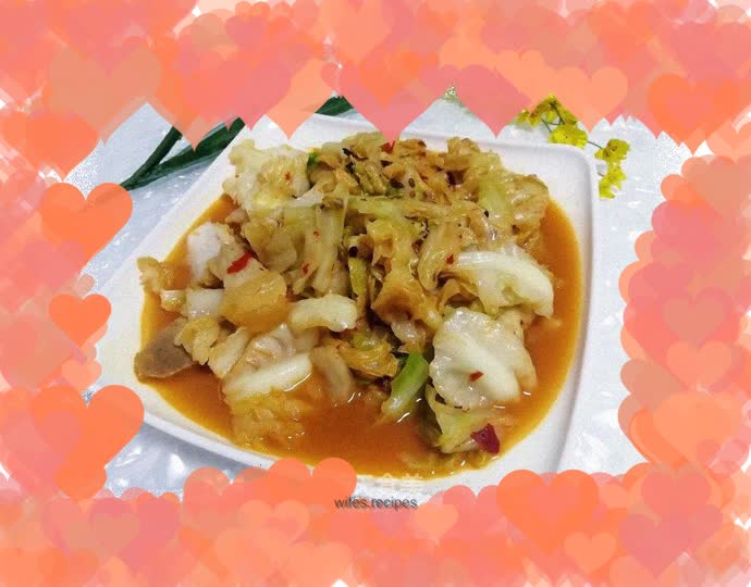 Home version of hand-shredded cabbage