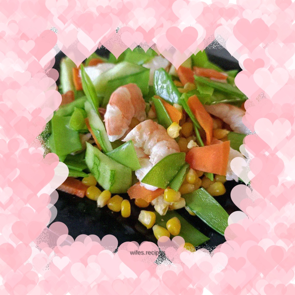 Shrimp, Corn and Snow Pea Salad