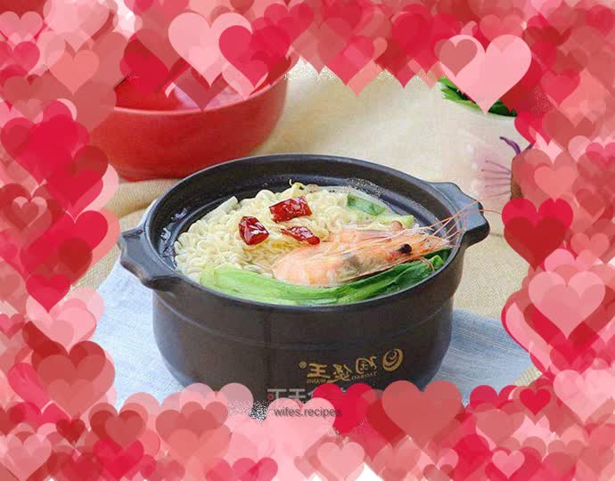 Shrimp and ham instant noodles