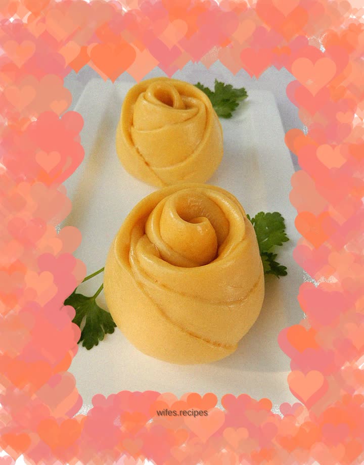 Rose steamed buns