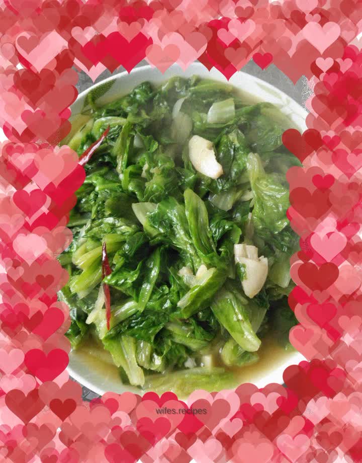 Stir-fried lettuce with garlic