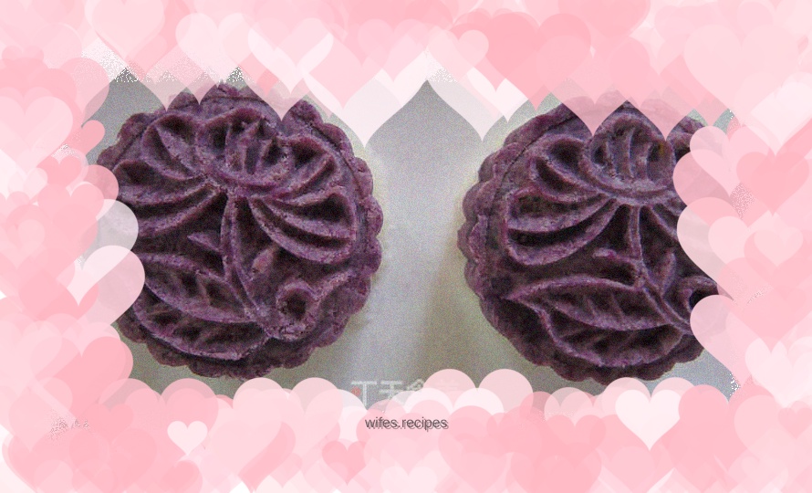 Purple sweet potato and yam cake