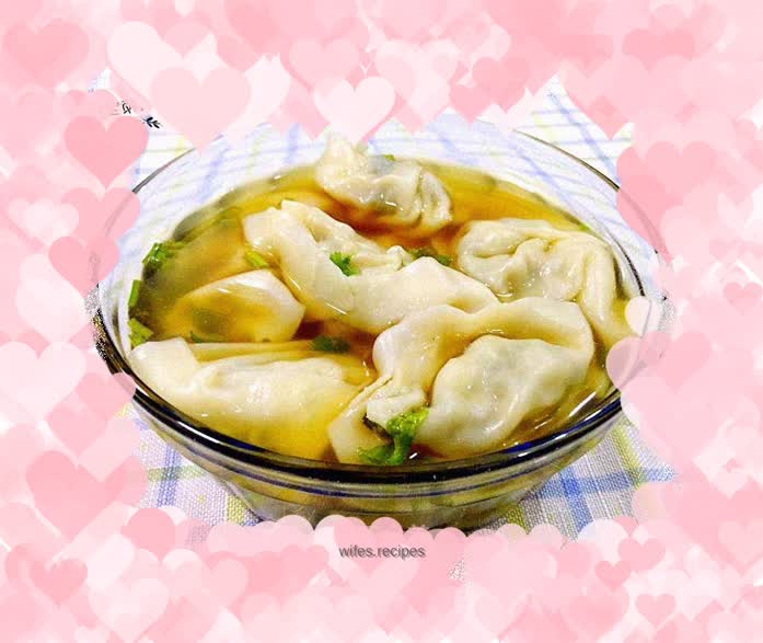 Chrysanthemum fresh meat wontons