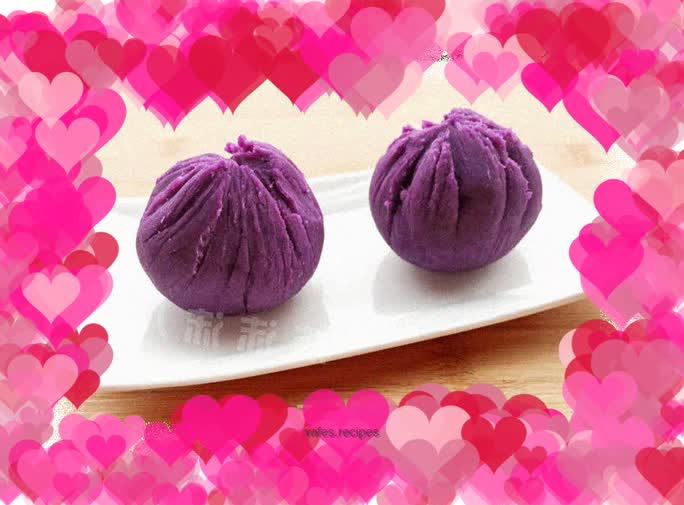 Purple Sweet Potato Glutinous Rice Tea Towel Twist