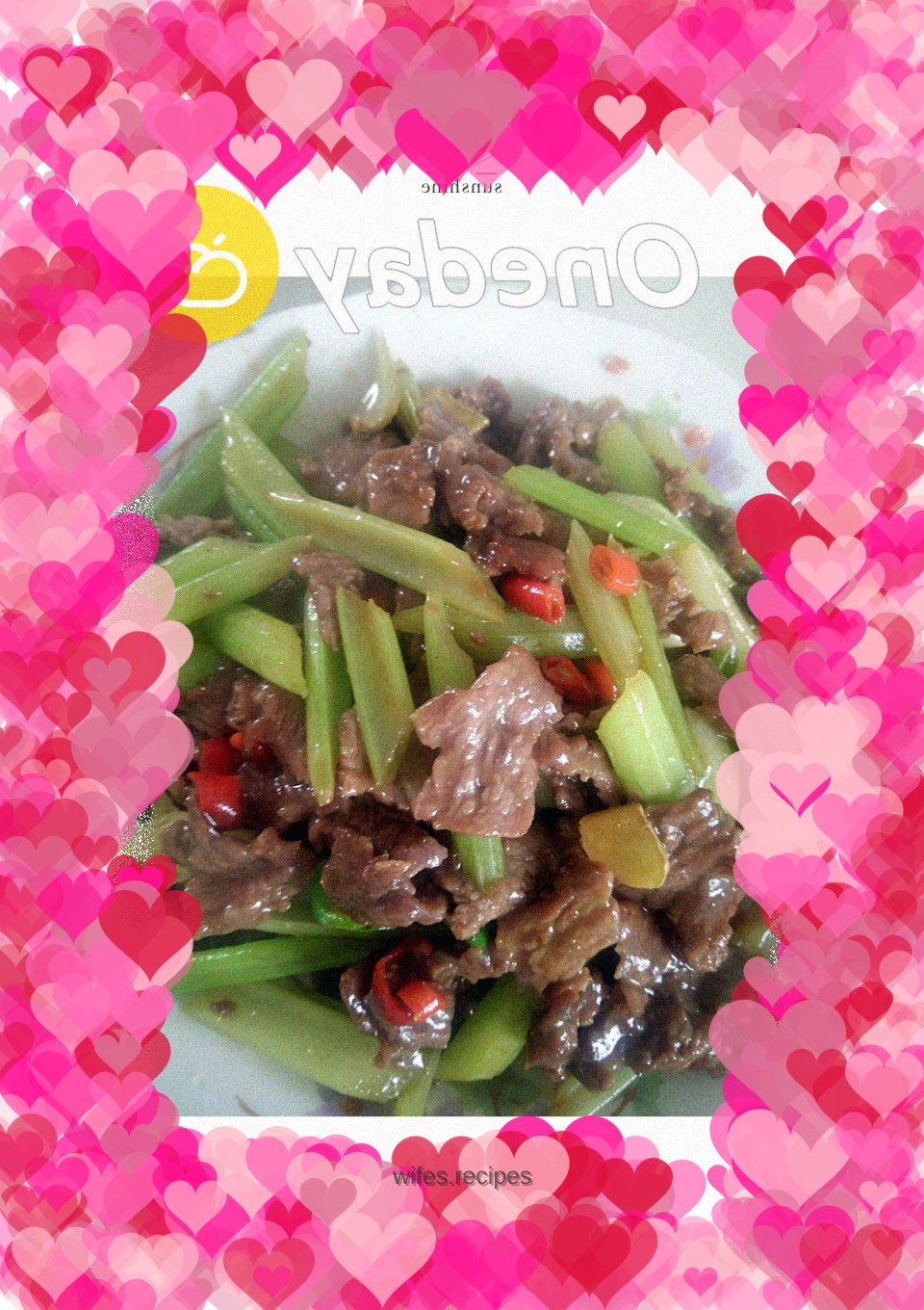 Stir-fried beef with celery