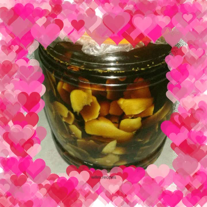 Ginger soaked in vinegar