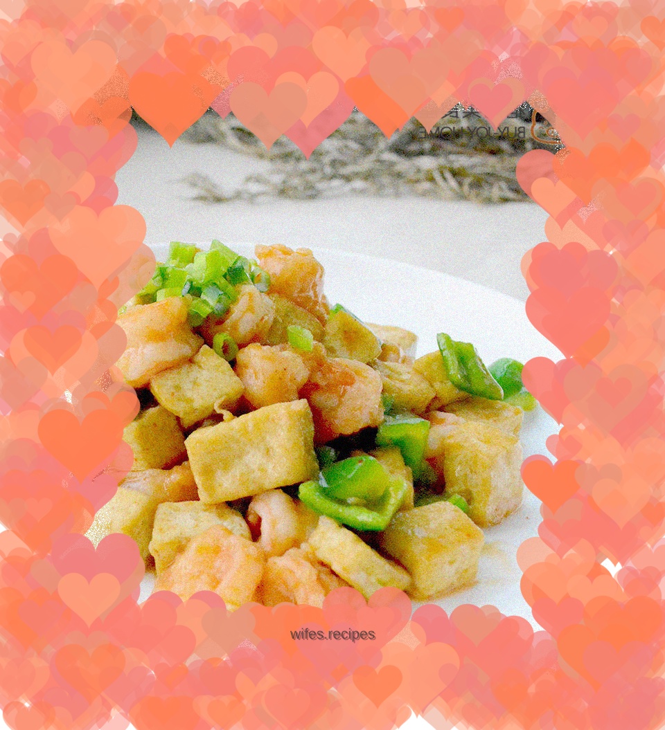 Braised shrimp balls with tofu