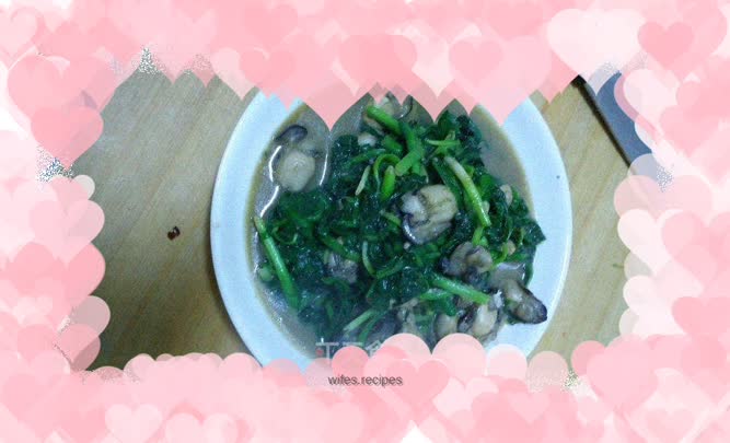 Fried oysters with leeks