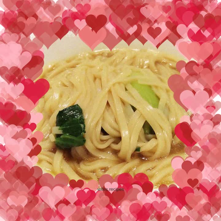 Green vegetable noodle soup