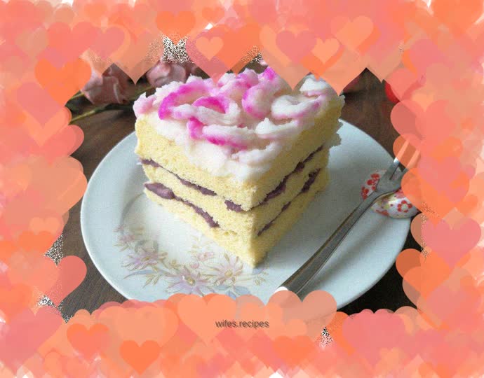 Taro and Purple Sweet Potato Layer Cake