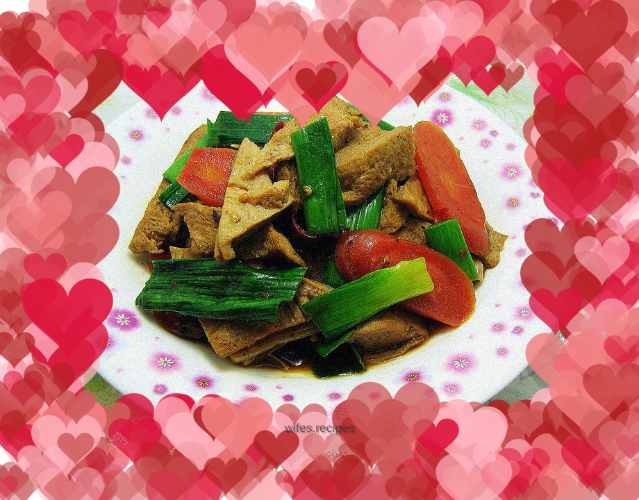 Green onion-flavored tempeh frozen tofu