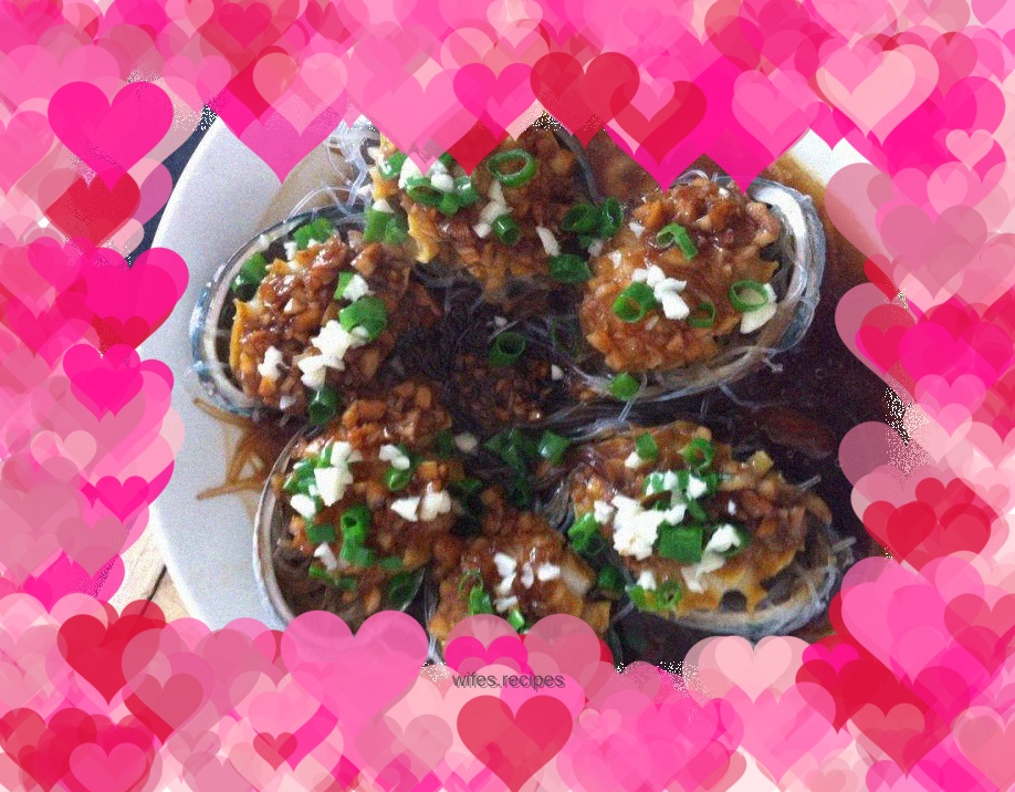 Abalone with garlic vermicelli