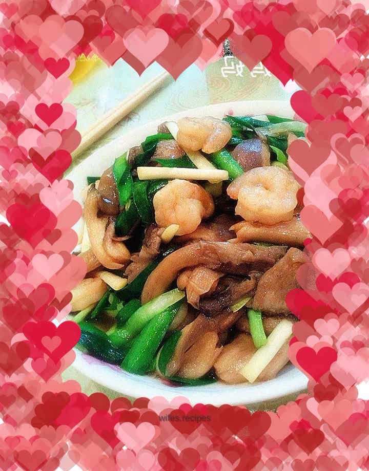 Stir-fried Shrimp with Mushrooms