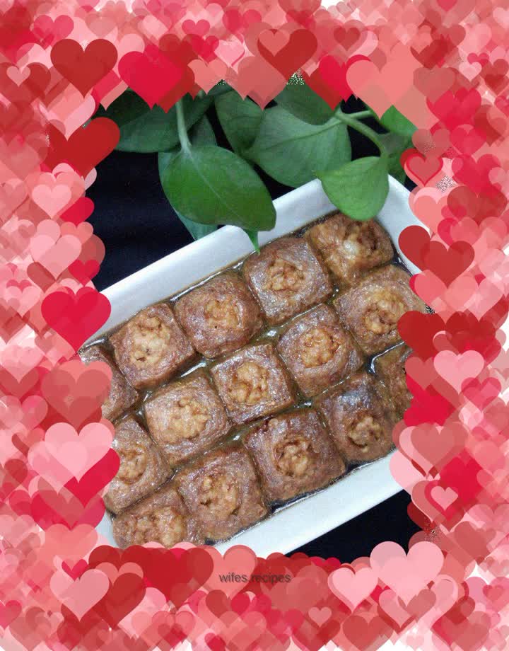 Braised fried beans and stuffed pork