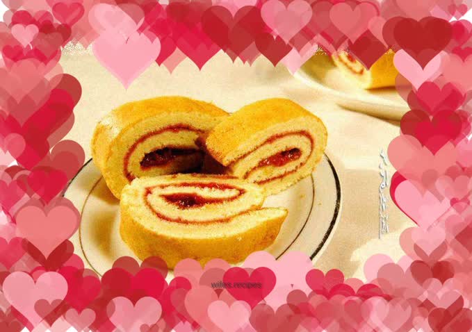 Cherry cake roll