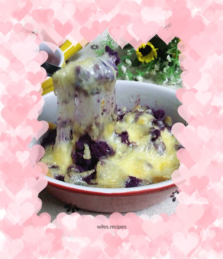 Cheese Baked Purple Sweet Potato