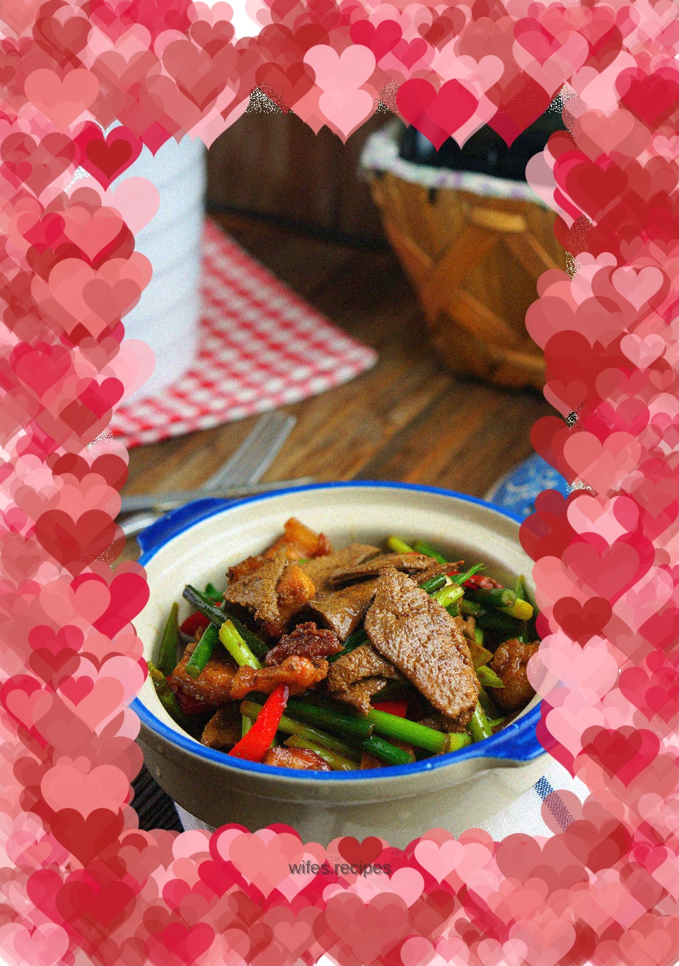 Stir-fried pork liver with five flowers