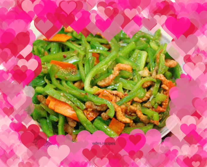 Stir-fried shredded pork with green pepper
